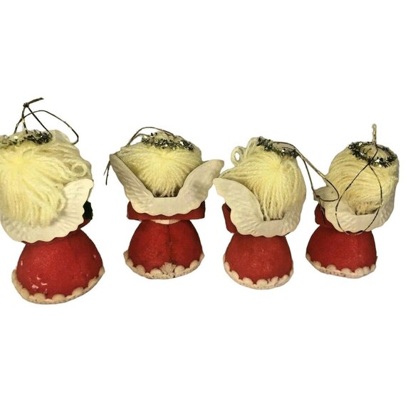 Vintage Blonde Choir Angels Christmas Ornament Decoration Flocked Foam Taiwan - Picture 6 of 12